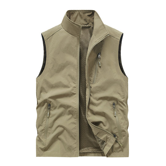 Herren Sportliche Outdoor-Weste mit funktionalen Reißverschlusstaschen Nord Taschen