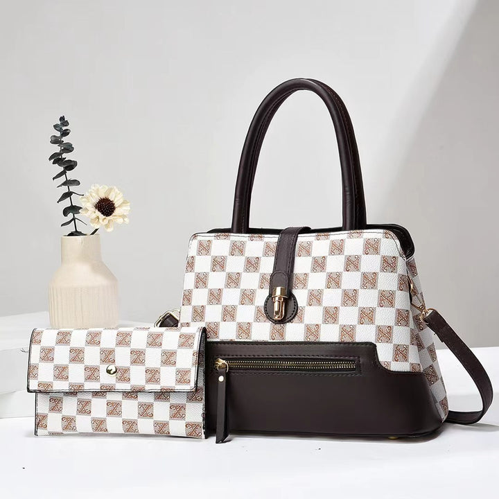Damen Designer-Handtasche mit stylischem Karomuster und praktischer Mini-Clutch Nord Taschen