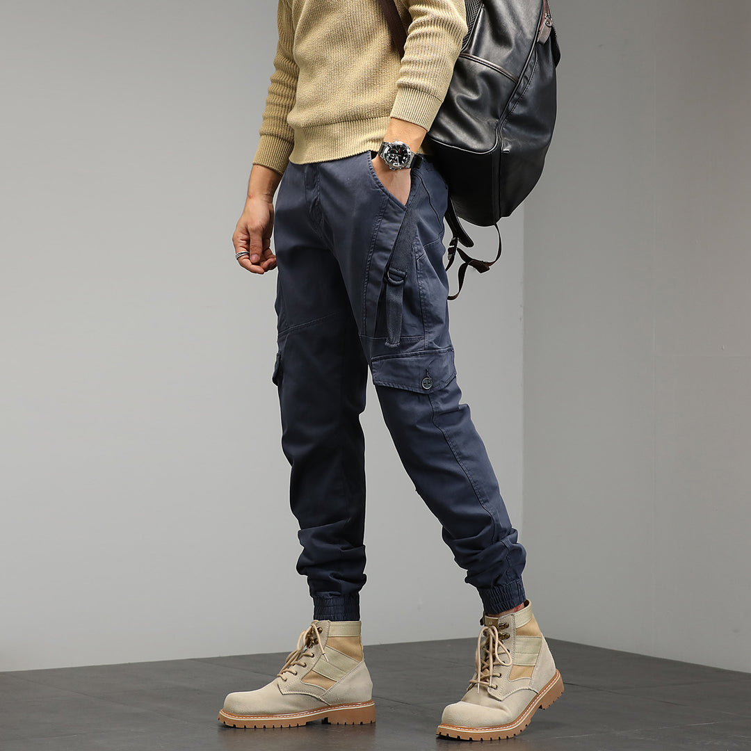 Herren Tapered‑Cargo‑Joggerhose mit ergonomischen Knieabnähern, Klapp‑Utility‑Taschen und geripptem Knöchelabschluss Nord Taschen