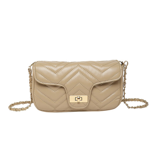 Damen modische Umhängetasche mit eleganter Steppstruktur und hochwertigem Metallverschluss Nord Taschen