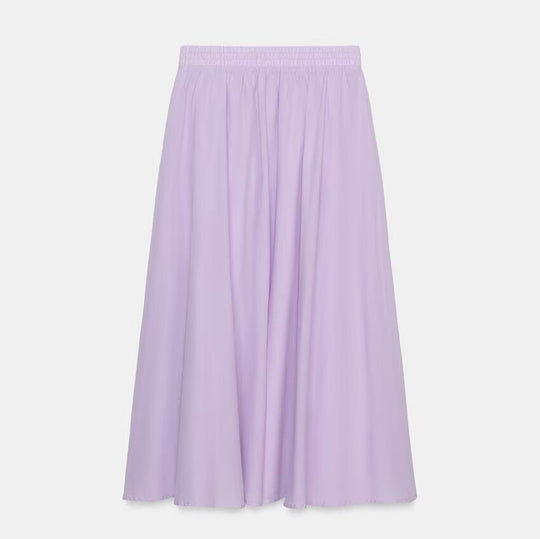 Damen Weicher A-Linien-Midirock mit elastischem Gummibund und fließender Chiffon‑Optik Nord Taschen