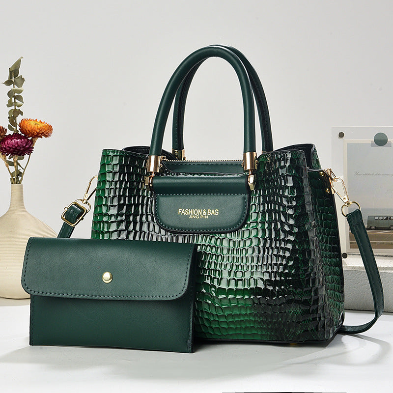 Damen Handtasche mit eleganter Krokodil-Prägung Nord Taschen