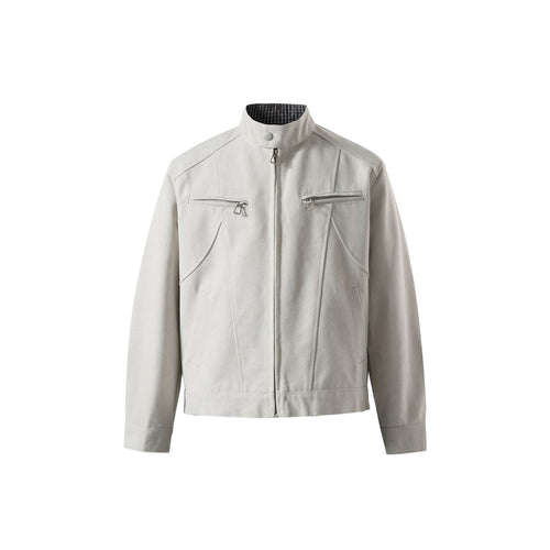 Herren Kurzblouson mit Stehkragen und Reißverschlusstaschen Nord Taschen
