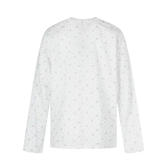 Damen Langarmshirt mit zartem Blumenprint und Rundhalsausschnitt Nord Taschen