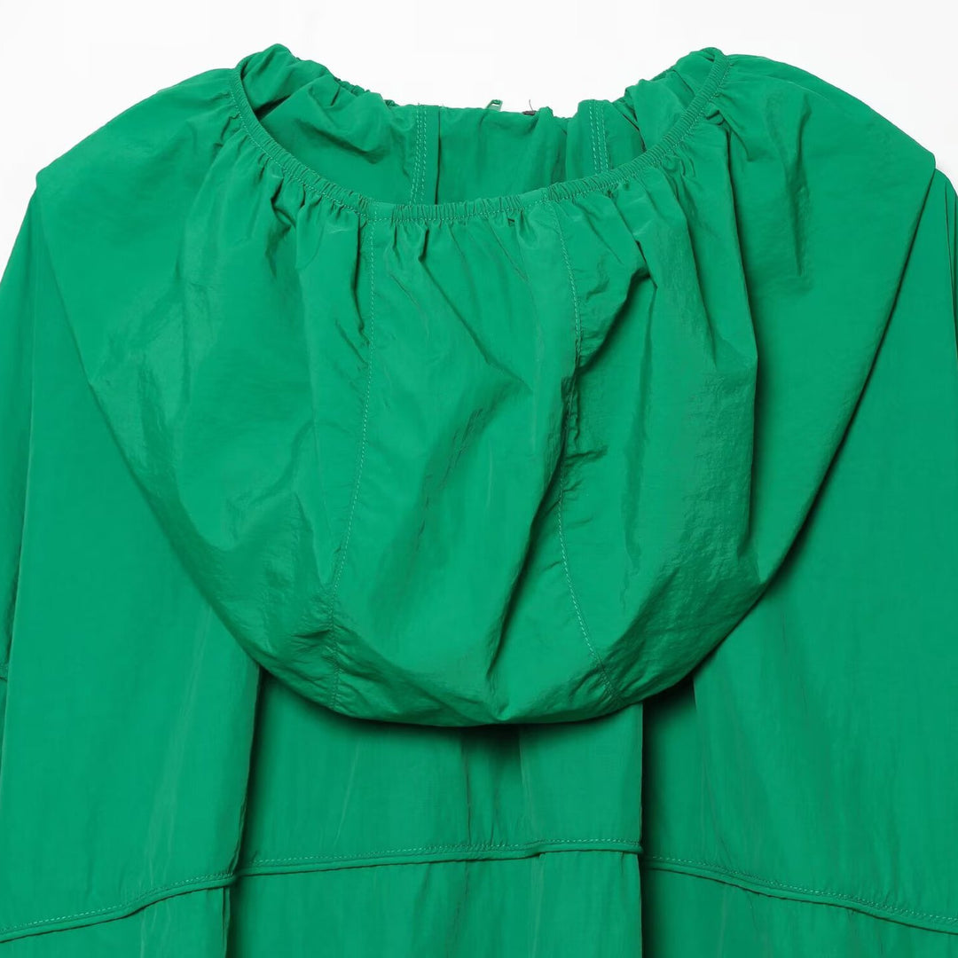 Damen Leichte Kapuzenjacke im Oversize‑Look mit Kordelzug und Gummbund Nord Taschen