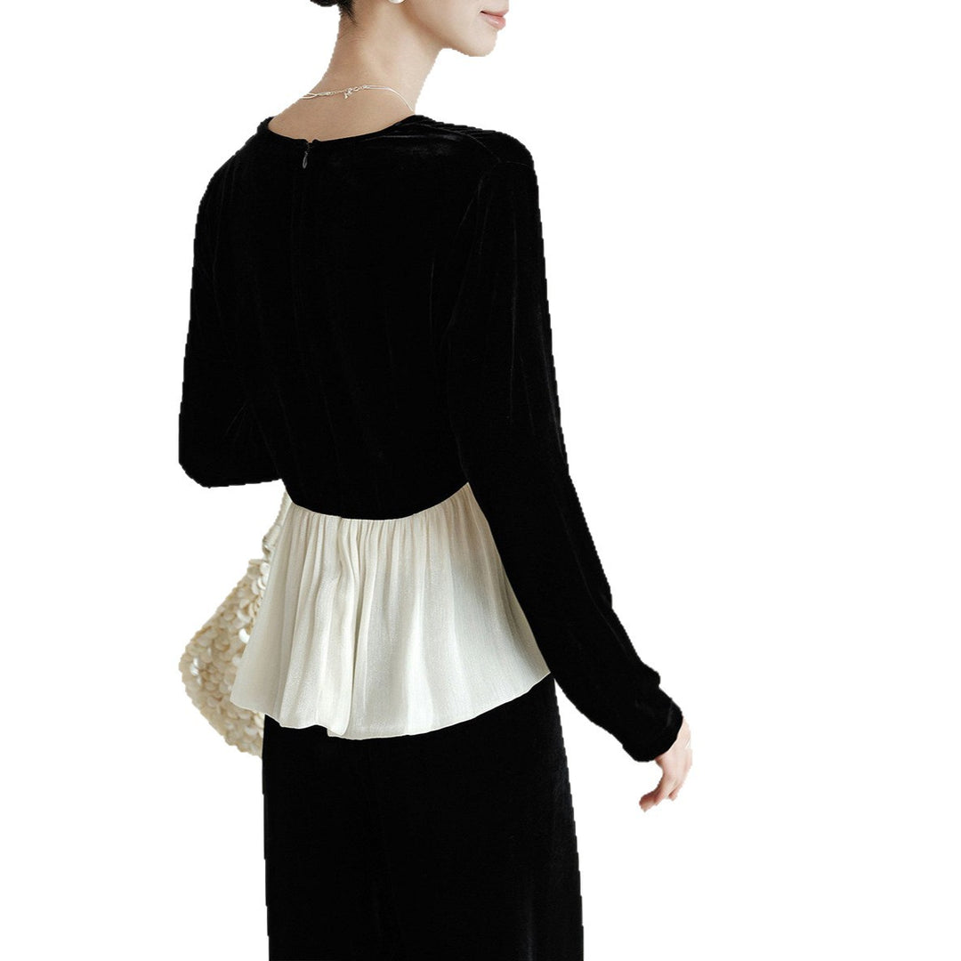 Damen Elegante Bluse mit Drapierung Nord Taschen