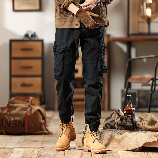 Herren Cargo-Joggerhose mit Multifunktions-Taschen und elastischem Saum Nord Taschen