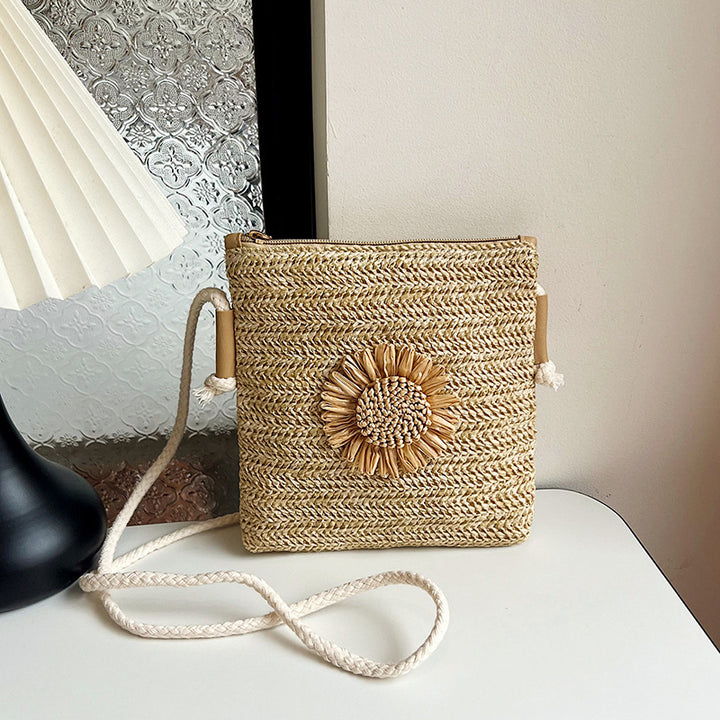 Damen handgefertigte Umhängetasche mit floralen Elementen Nord Taschen
