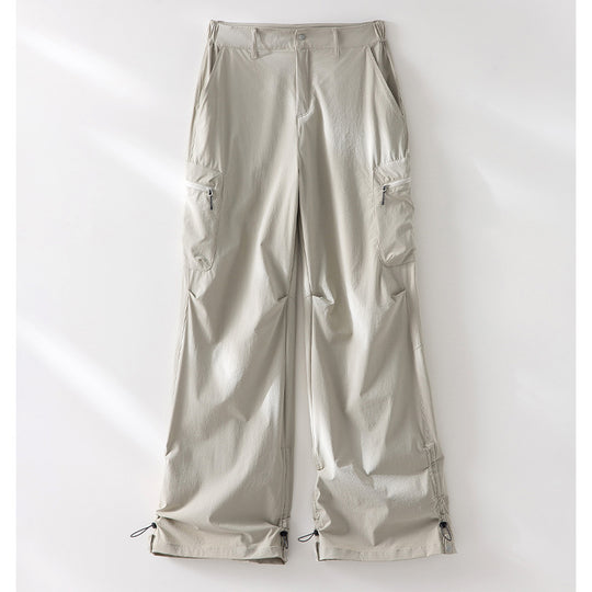 Damen Weite Cargo‑Hose mit verstellbarem Saum und Multifunktions-Taschen Nord Taschen