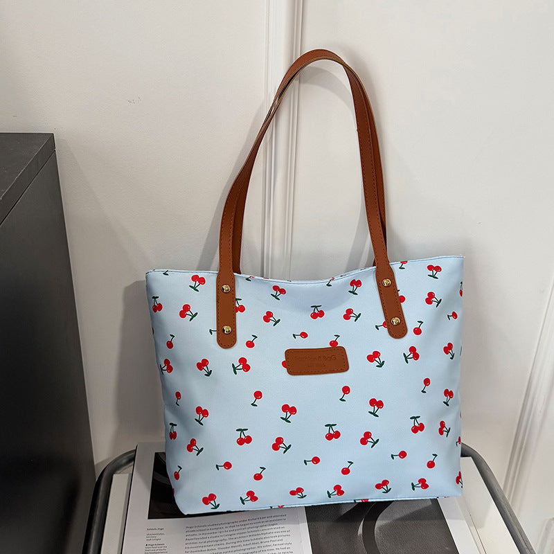 Damen Baumwolltragetasche mit fruchtigem Kirschdesign Nord Taschen