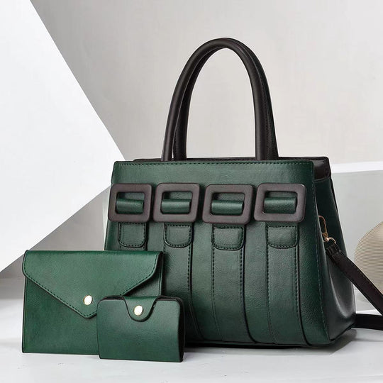 Damen elegante Handtasche mit strukturierten Akzenten und abnehmbarer Clutch Nord Taschen