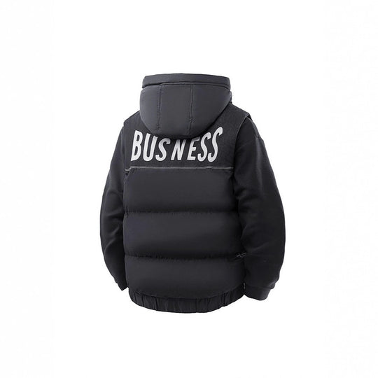 Herren Gesteppte Outdoor-Weste mit Kapuze, Cargo-Taschen und verstellbarem Saum Nord Taschen