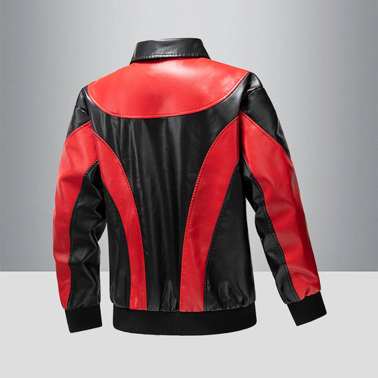 Herren Sportliche Kunstlederjacke Nord Taschen