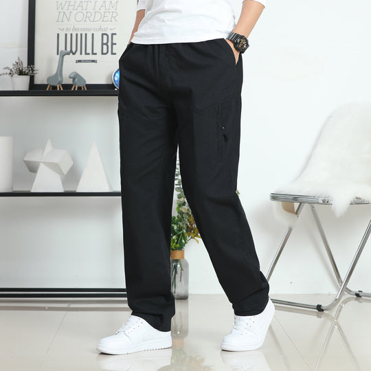 Herren Weite Utility-Cargohose mit elastischem Bund, seitlicher Reißverschlusstasche & vorgeformten Knieeinsätzen Nord Taschen