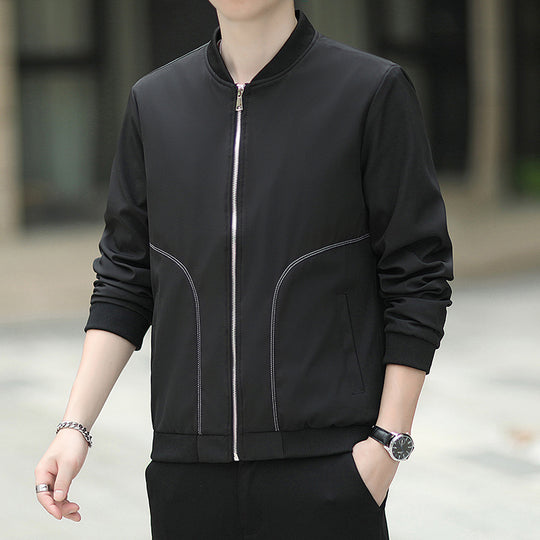 Herren leichter Nylon-Bomber mit minimalistischem Design und gerippten Bündchen Nord Taschen
