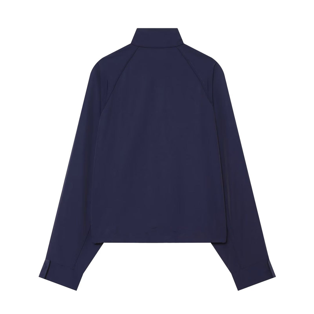 Damen Leichter Colorblock Windbreaker mit Stehkragen und Raglanärmeln Nord Taschen