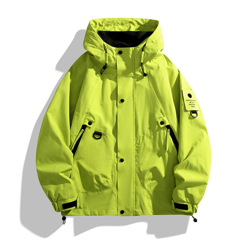 Herren Technische Oversized-Fieldjacke mit wasserabweisender Membran, Utility-Ringen und verdeckter Druckknopfleiste Nord Taschen