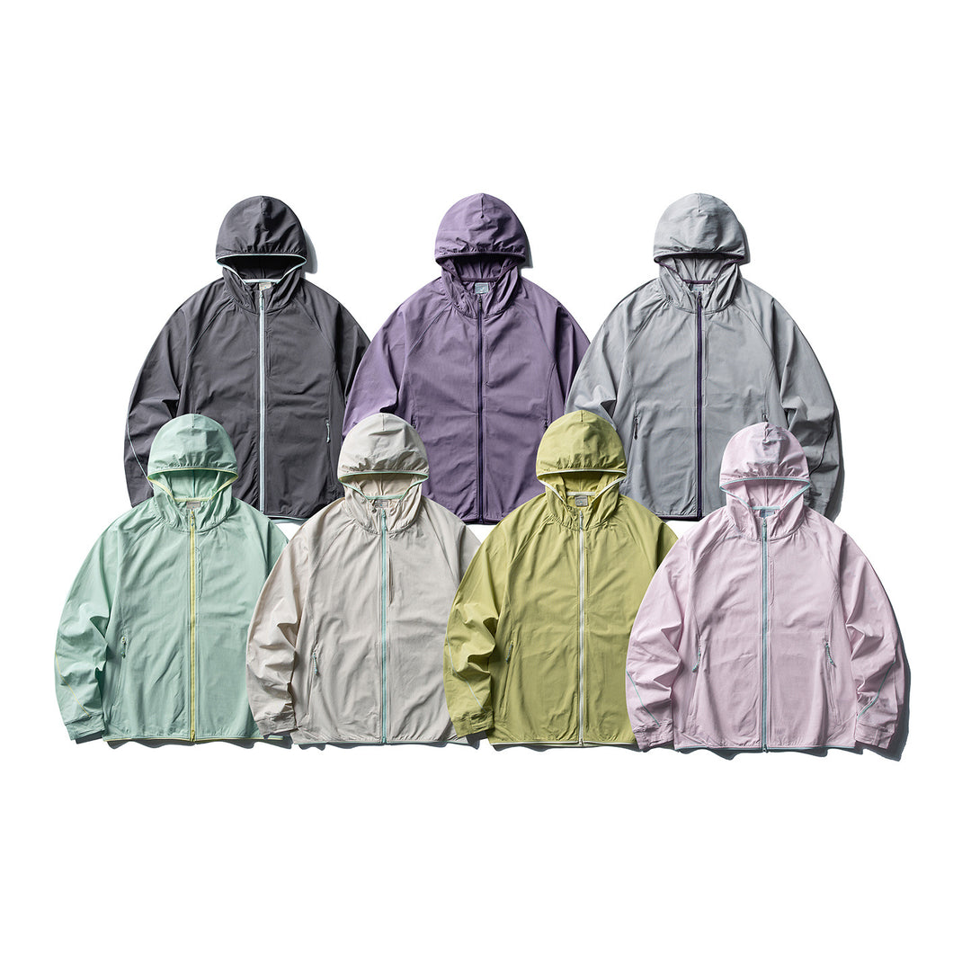 Damen Leichte Ripstop-Outdoor-Kapuzenjacke mit Raglanärmeln und Reißverschlusstaschen Nord Taschen