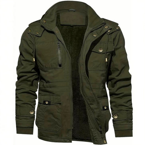 Herren Thermo-Feldjacke mit Teddyfutter, Kapuze und Mehrfachtaschen Nord Taschen