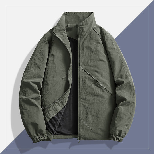 Herren Leichte technische Windjacke mit Mesh-Innenfutter, Stehkragen und elastischen Bündchen Nord Taschen