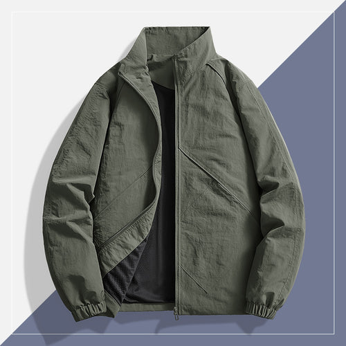 Herren Leichte technische Windjacke mit Mesh-Innenfutter, Stehkragen und elastischen Bündchen Nord Taschen