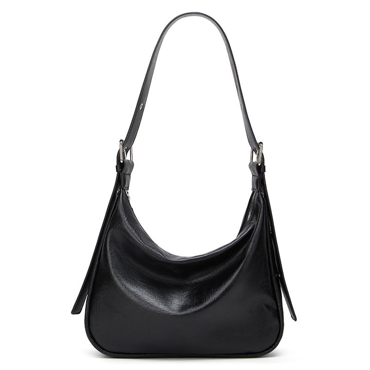 Damen Hobo-Tasche aus geschmeidigem Kunstleder mit verstellbarem Schulterriemen Nord Taschen