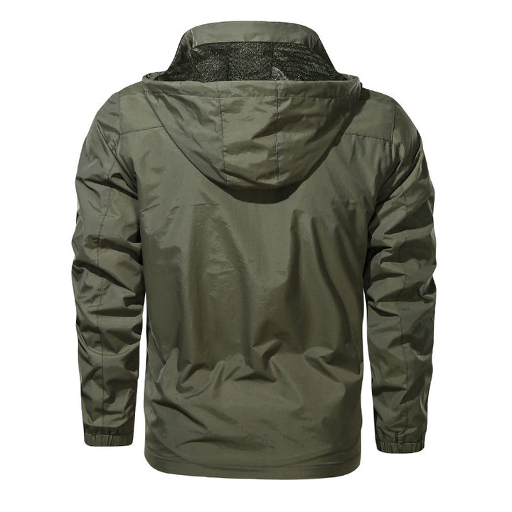 Herren  leichte Outdoorjacke Windbreaker mit wasserabweisender Beschichtung und atmungsaktivem Meshfutter Nord Taschen