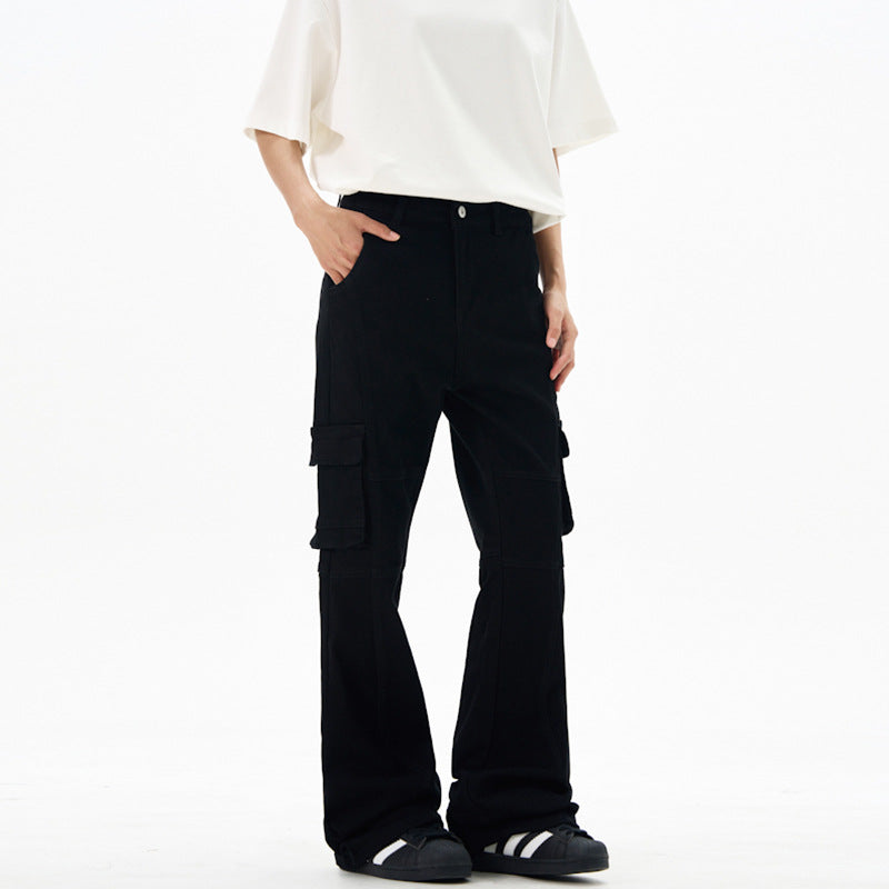 Damen Cargohose im Flared-Cut mit Utility-Taschen und verlängertem Saum Nord Taschen