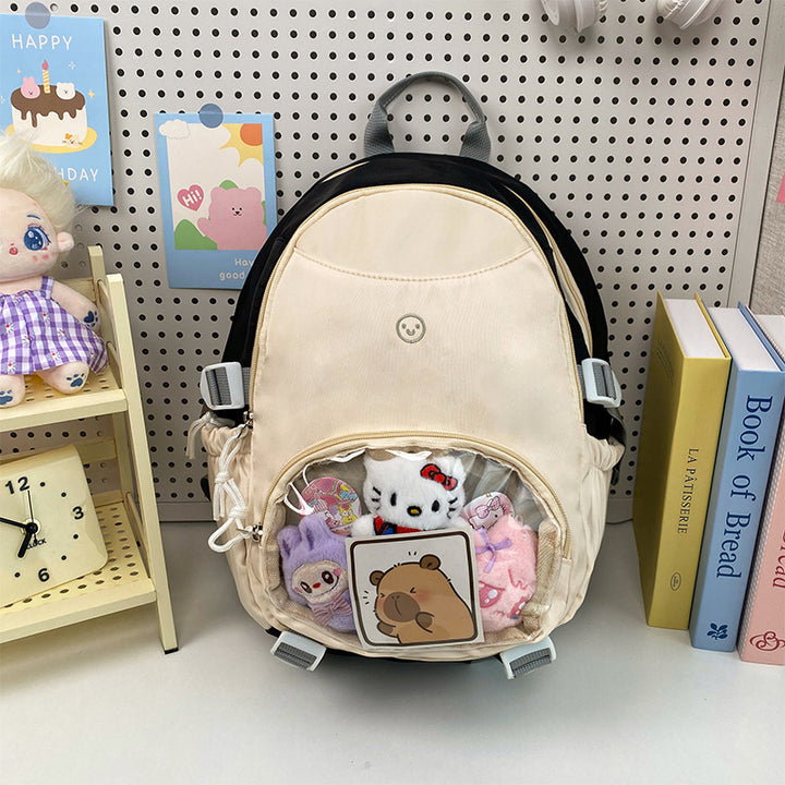 Damen Freizeit-Rucksack mit transparentem Sichtfenster und zahlreichen Fächern Nord Taschen