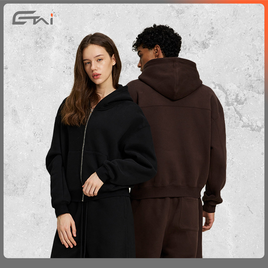 Damen Zweiteiliges Lounge-Set mit Cropped Kapuzen-Zipjacke und weiter hochgeschnittener Sweathose Nord Taschen