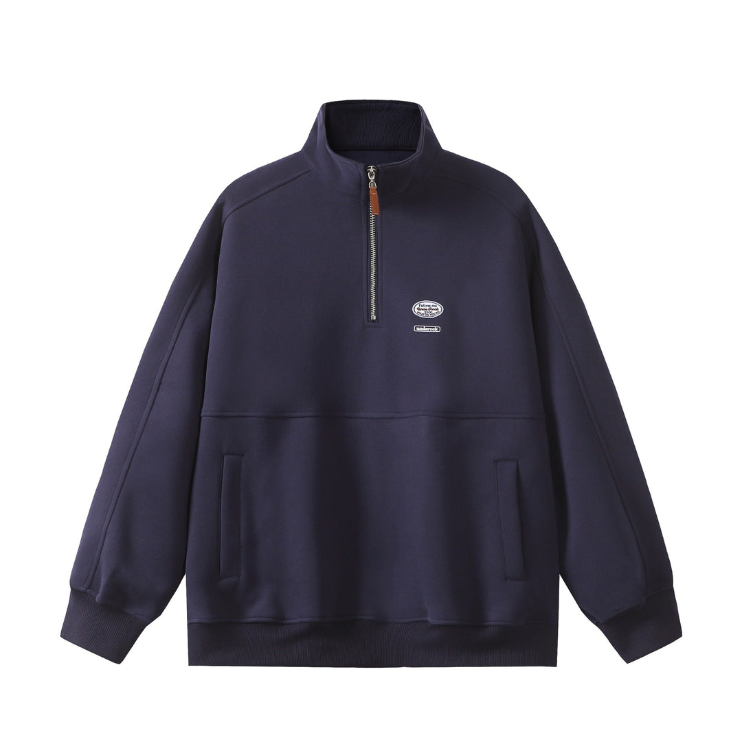 Herren Halbzip-Sweatshirt mit Stehkragen, Kängurutasche und Relaxed-Schnitt Nord Taschen