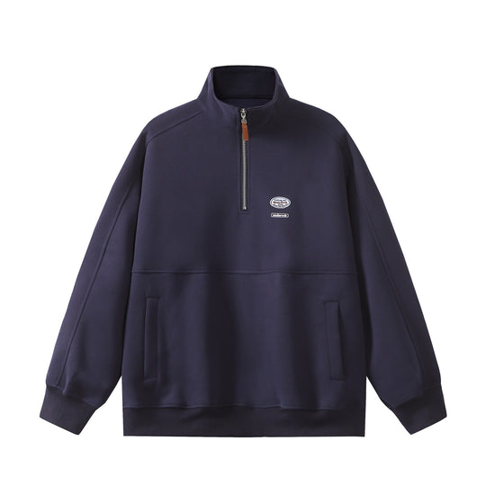 Herren Halbzip-Sweatshirt mit Stehkragen, Kängurutasche und Relaxed-Schnitt Nord Taschen