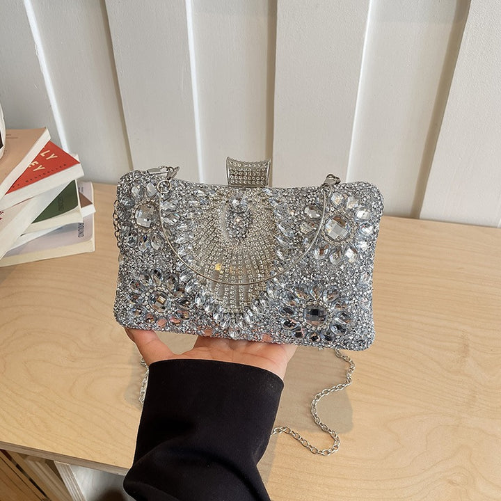 Damen Clutch-Tasche mit funkelnden Strass- und Perlenapplikationen Nord Taschen