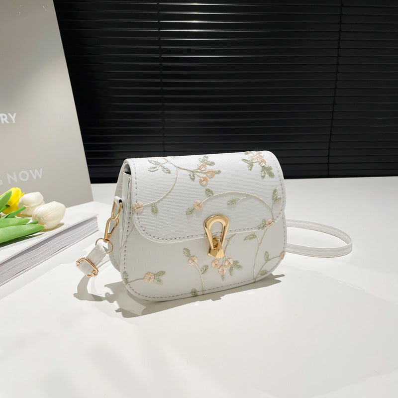 Damen Schultertasche mit exquisitem Floral-Design und hochwertiger Schnappverschlusstechnik Nord Taschen