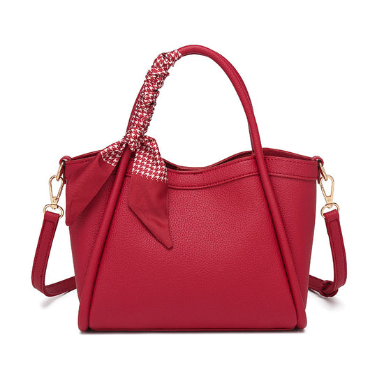 Damen Handtasche mit modischem Schal-Detail und verstellbarem Schulterriemen Nord Taschen