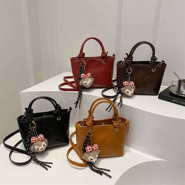Damen Handtasche mit geflochtenem Tragegriff Nord Taschen