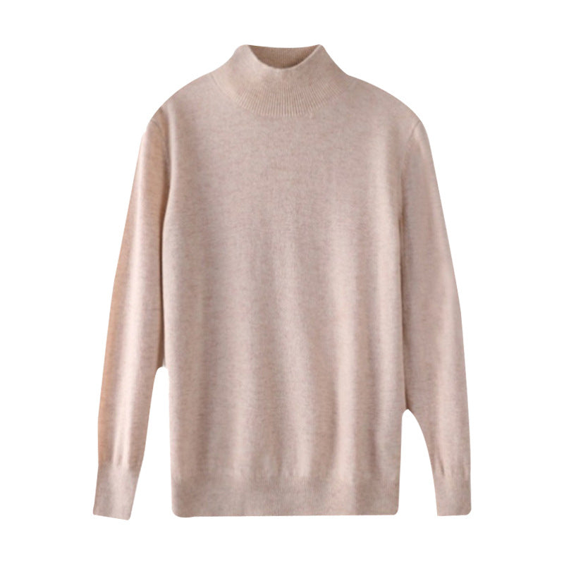 Damen Ultraleichter Mockneck-Pullover aus kaschmirähnlichem Feinstrick mit verlängerter Saumlinie Nord Taschen