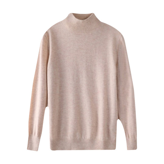 Damen Ultraleichter Mockneck-Pullover aus kaschmirähnlichem Feinstrick mit verlängerter Saumlinie Nord Taschen