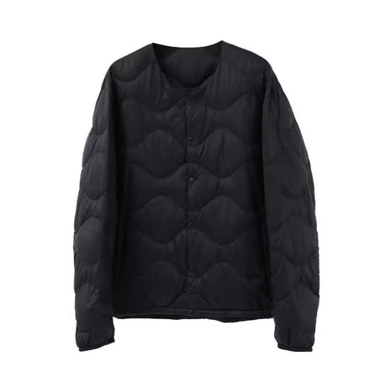 Damen Ärmellose Thermo‑Steppweste mit wellenförmiger Steppung und Druckknopfverschluss Nord Taschen