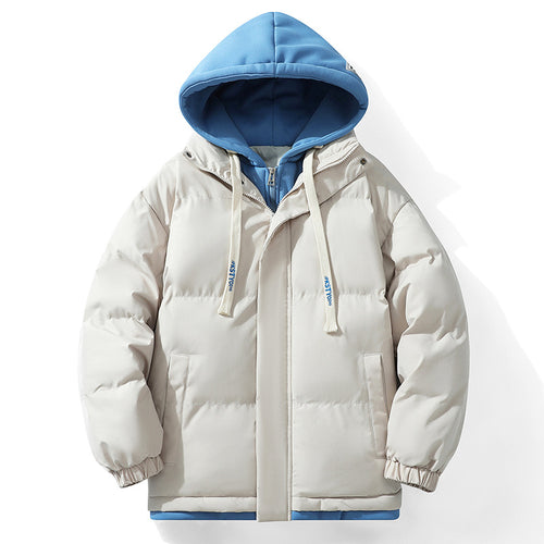 Unisex Wattierte Kapuzen‑Steppjacke mit Double‑Layer Kapuze und elastischen Bündchen Nord Taschen