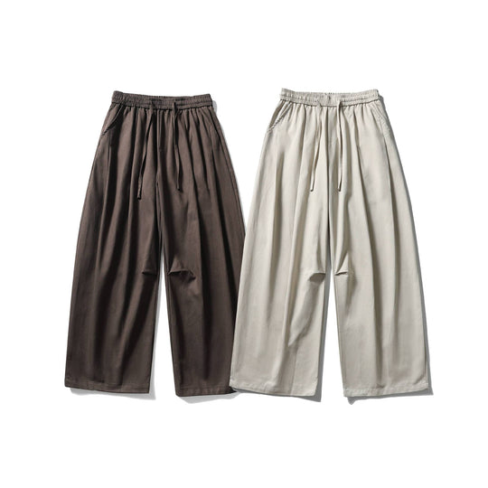 Damen Weite Culotte-Hose mit hohem elastischem Bund und Kordelzug Nord Taschen