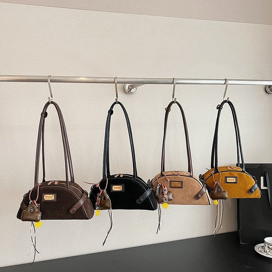 Damen Handtasche mit strukturierter Oberfläche und abnehmbarem Anhänger Nord Taschen