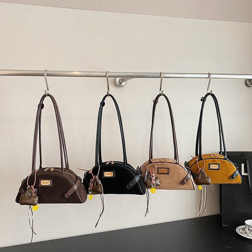 Damen Handtasche mit strukturierter Oberfläche und abnehmbarem Anhänger Nord Taschen