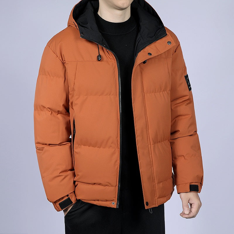 Herren Kurz geschnittene gesteppte Winterjacke mit Kapuze, winddichter Membran & verstellbaren Manschetten Nord Taschen