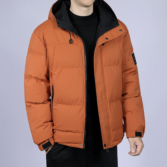 Herren Kurz geschnittene gesteppte Winterjacke mit Kapuze, winddichter Membran & verstellbaren Manschetten Nord Taschen