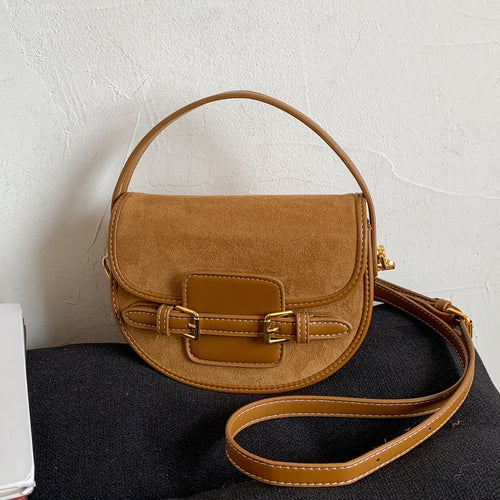 Damen Umhängetasche aus hochwertigem Wildleder mit elegantem Kettenverschluss Nord Taschen