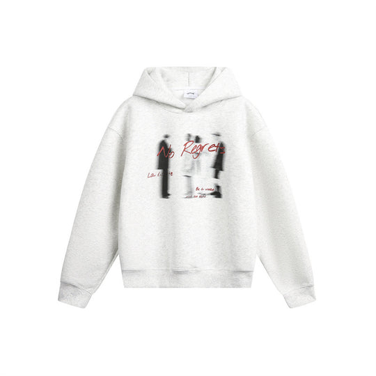 Unisex Kapuzenpullover im Oversize-Schnitt mit verschwommenem Figur-Grafikprint Nord Taschen