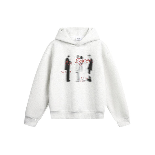 Unisex Kapuzenpullover im Oversize-Schnitt mit verschwommenem Figur-Grafikprint Nord Taschen
