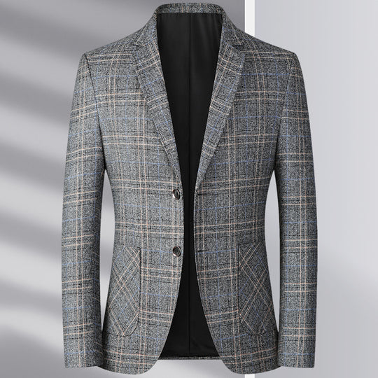 Herren Tailliertes Glencheck-Sakko im Slim-Fit mit aufgesetzten Taschen Nord Taschen