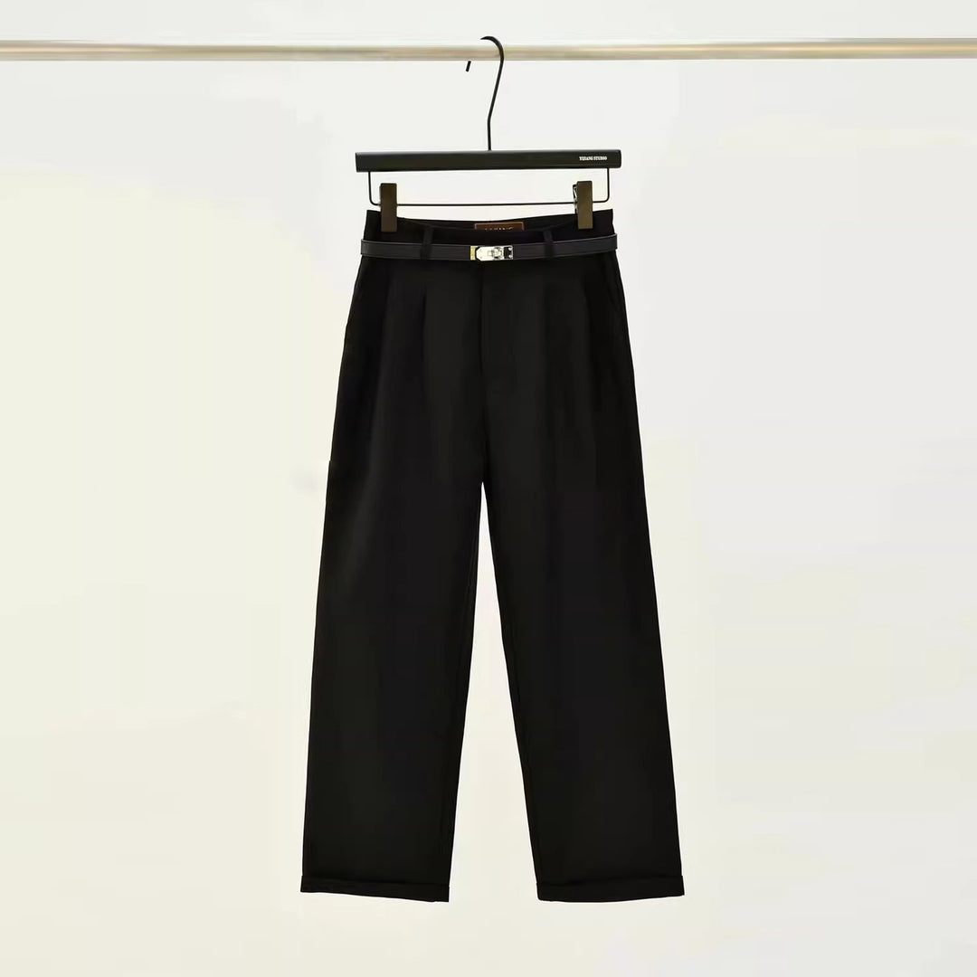 Damen Culotte-Anzughose mit Bundfalten und Umschlag Nord Taschen